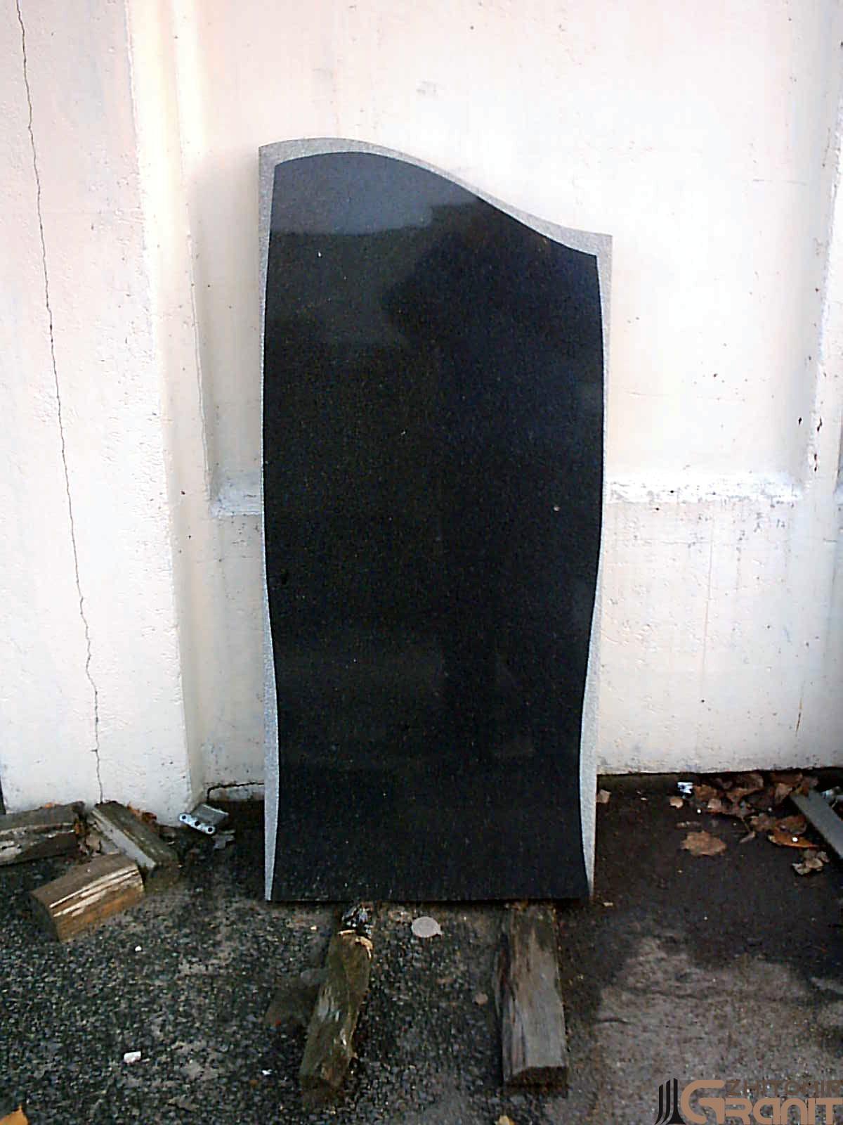 Single granite monument - Mourning ribbon Single granite monument - Mourning ribbon