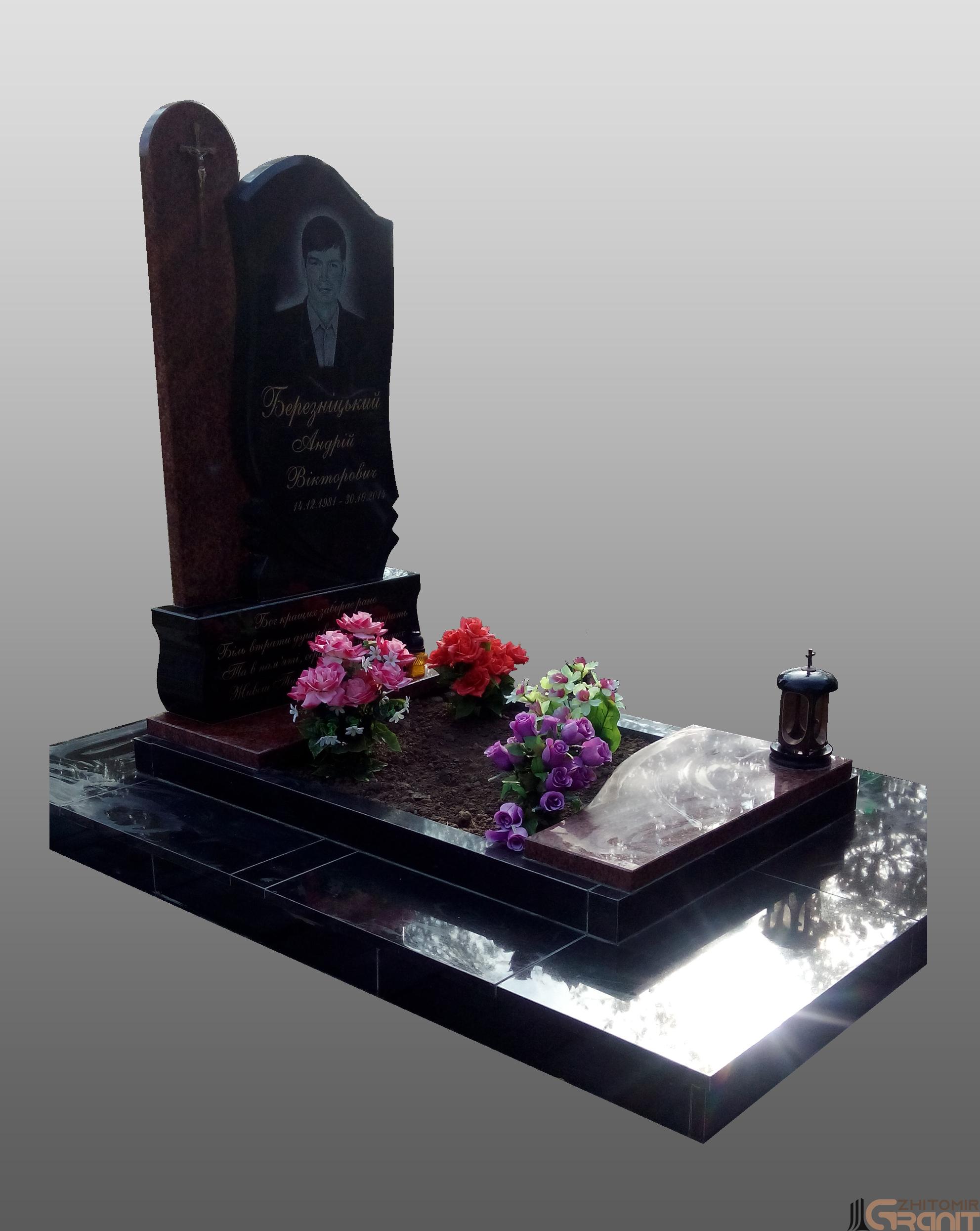 Одинарний гранітний пам'ятник Одинарний гранітний пам'ятник