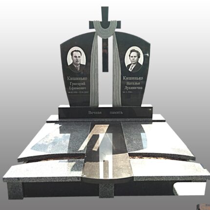 Double granite monument