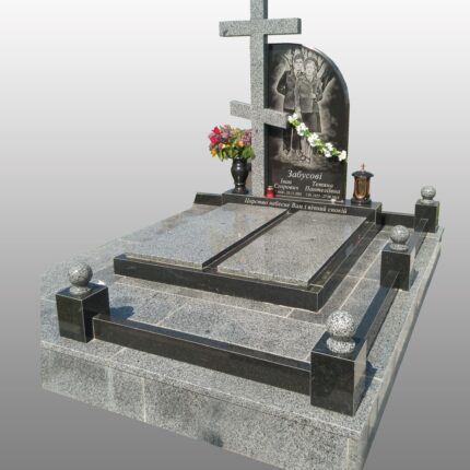 Double granite monument